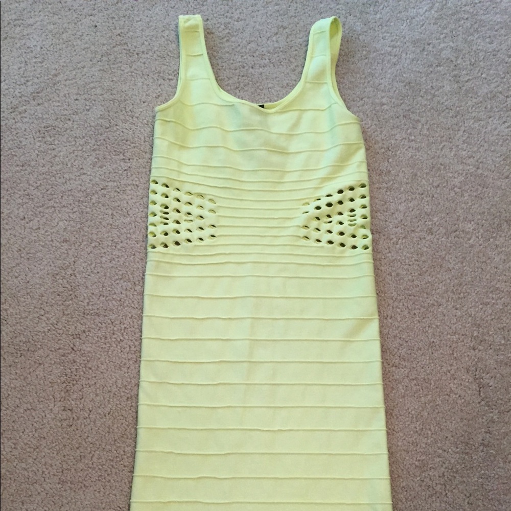 Bebe Neon Yellow Dress